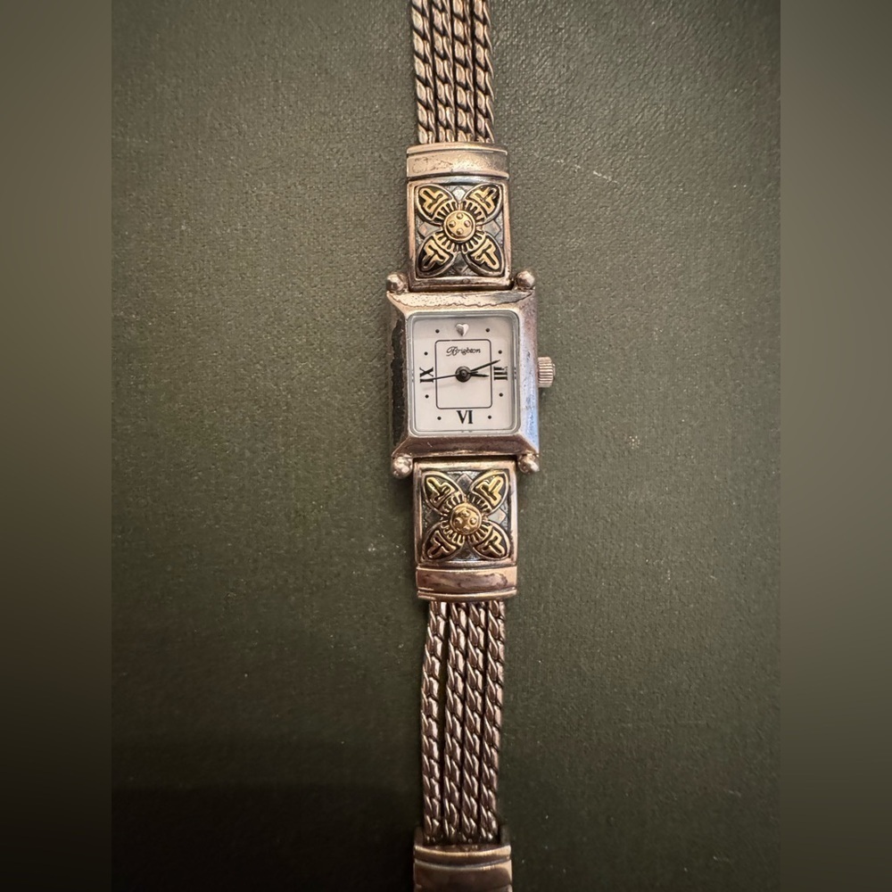 Brighton Monroe 1990s Watch: Two-Tone Celtic Heart Toggle Bracelet Watch - Picture 6 of 14